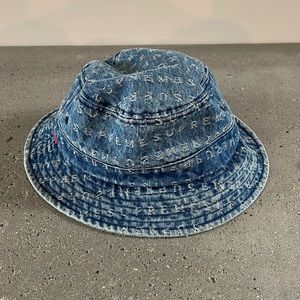 SUPREME Jacquard Logos Denim Bucket Hat